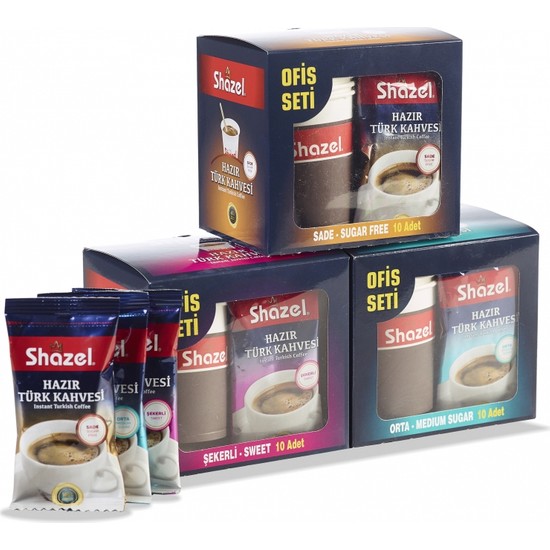 Shazel Hazır Şekerli Türk Kahvesi 11Gr X 10 Adet Bardaklı Fiyatı