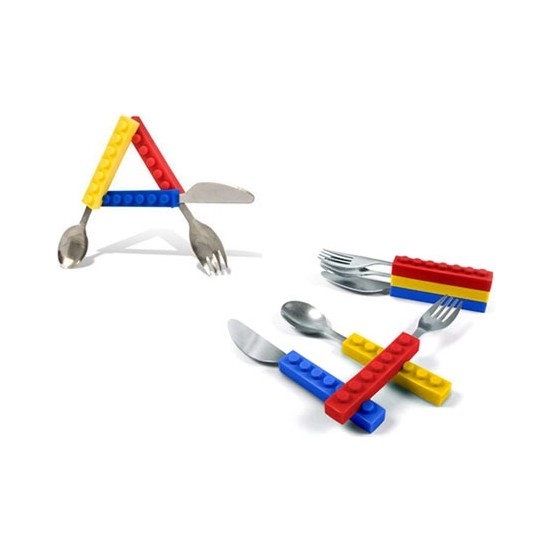 Pratik Lego Tasarımlı Çatal Bıçak Kaşık Takımı