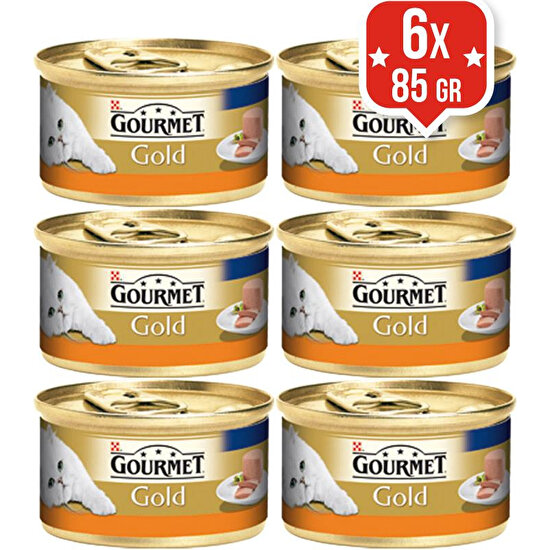 Purina Gourmet Gold Kıyılmış Hindili Konserve Kedi Maması 85 Gr X 6 Adet