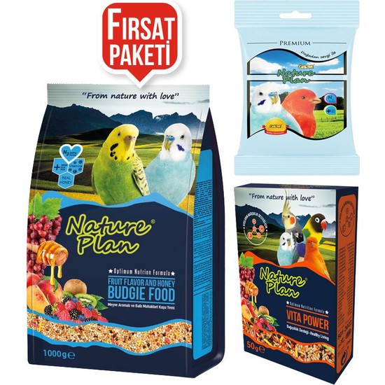 Nature Plan Muhabbet Kuşu Bağışıklık Destek Paketi 1 Kg