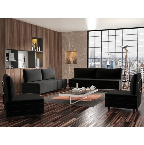 Evdemo Defne Maxi Koltuk Takımı Siyah Fiyatı Taksit Seçenekleri