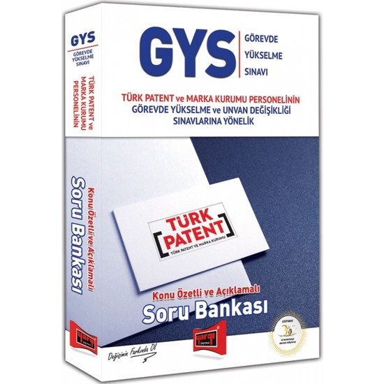 Yargı Yayınevi GYS Türk Patent Ve Marka Kurumu Konu Özetli Ve Açıklamalı Soru Bankası