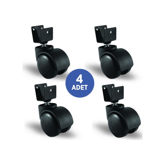 4 Adet Ec08Gmkm50, U Tablalı Mobilya Tekerleği, Sehpa Fiyatı