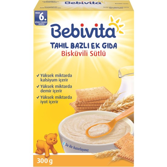 Bebivita Sütlü Bisküvili Tahıl Bazlı Ek Gıda 300 gr