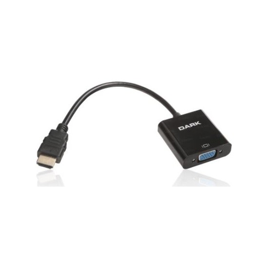 Dark HDMI to VGA Dijital - Analog Monitör Çevirici Dönüştürücü (DK-HD-AHDMIXVGA4)