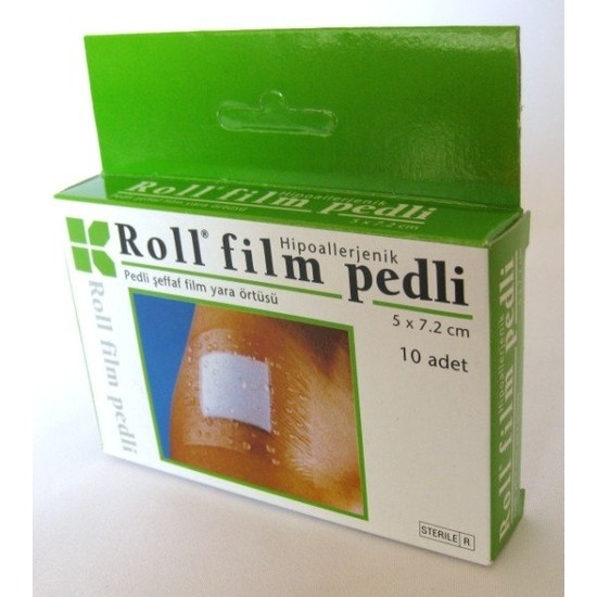 Roll Film Pedli Steril Şeffaf Yara Örtüsü 8X15 Cm 10'Lu Paket