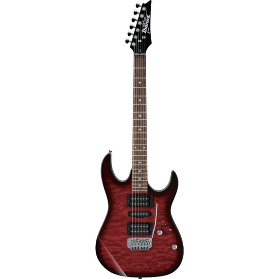 Ibanez Gio GRX70QA Elektro Gitar - Transparent Red Burst