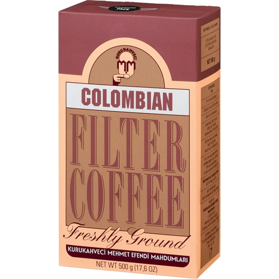 Kurukahveci Mehmet Efendi Colombian Filtre Kahve 500 Gram