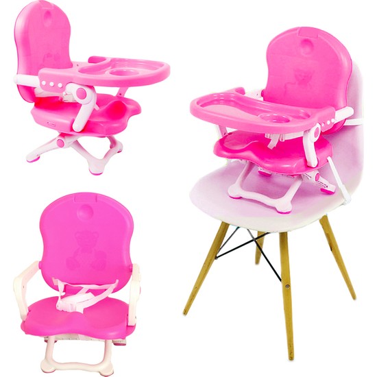 Evokids Portatif Yükseltici Fuşya Mama Sandalyesi + Minder Evokids Portatif Yükseltici Fuşya Mama Sandalyesi + Minder