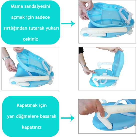 Evokids Portatif Yükseltici Fuşya Mama Sandalyesi + Minder Fiyatı