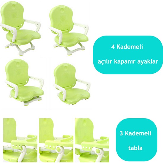 Evokids Portatif Yükseltici Fuşya Mama Sandalyesi + Minder Evokids Portatif Yükseltici Fuşya Mama Sandalyesi + Minder