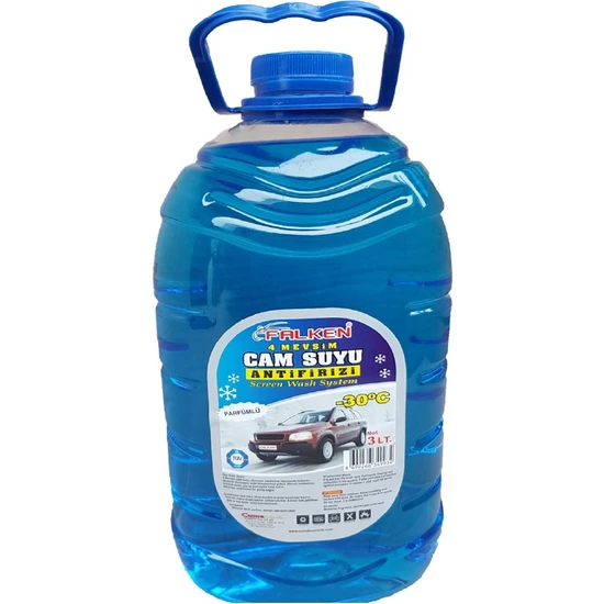 Falken Antifirizli Mavi Cam Suyu 3 Litre. -30 Derece