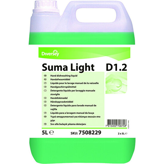 Diversey Suma Light D12 Elde Bulaşık Yıkama Deterjanı 5 15 kg