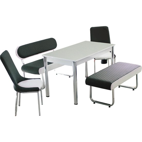 Kutuphome Masa Sandalye Takımı Bank Takım Siyah Fiyatı