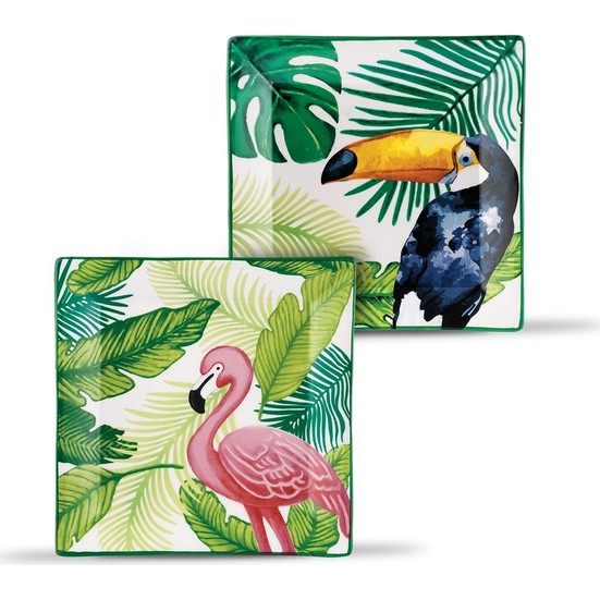 Schafer 2 Parça Tropical Kare Pasta Tabağı XXX01 Fiyatı