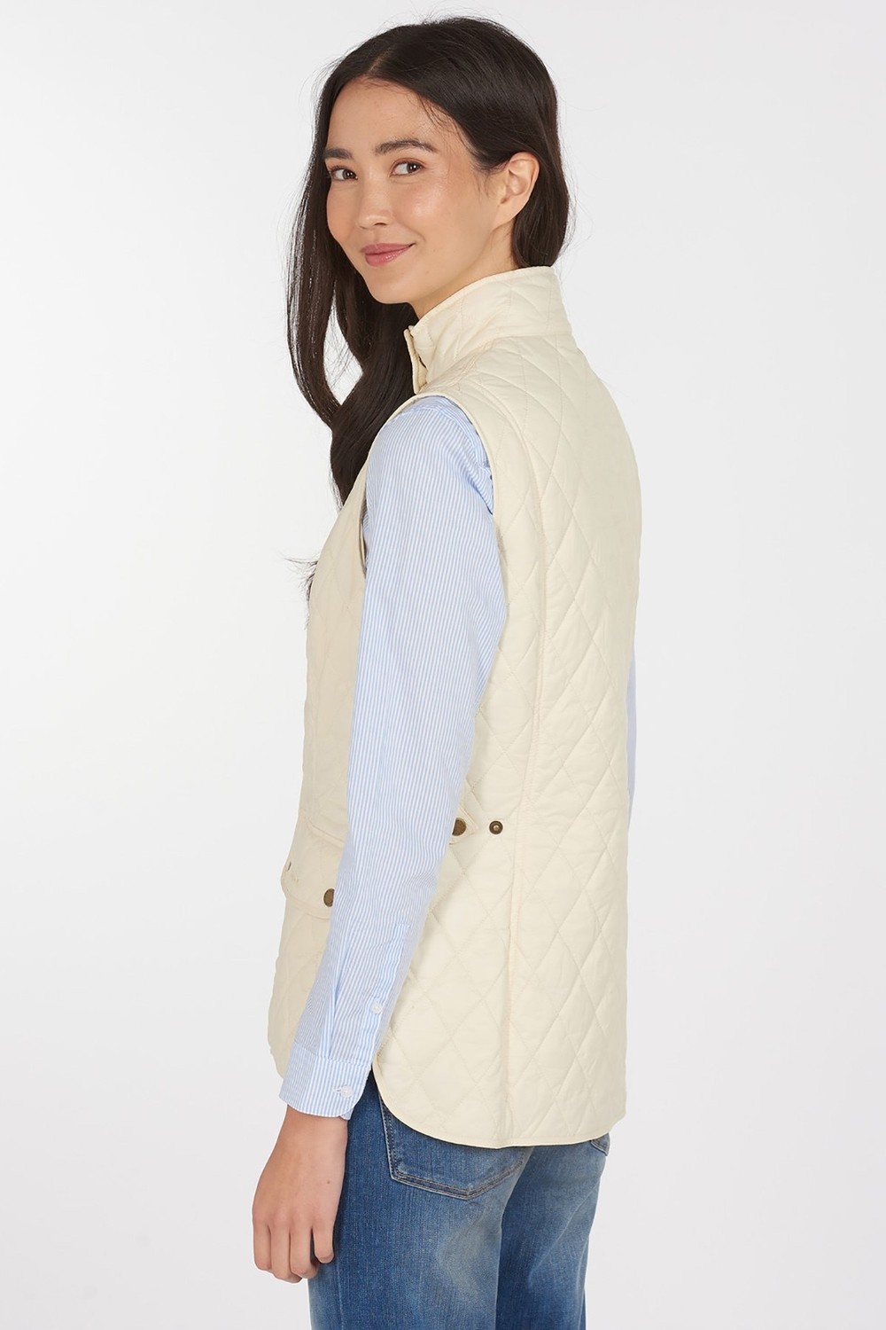 Barbour Otterburn Yelek CR31 Summer Pearl görsel 5