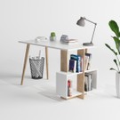 Lagomood Side Çalışma Masası Beyaz  Meşe