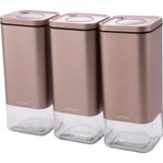 Emsan Plaza 3lü Büyük Kavanoz Golden Pink