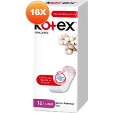 Kotex Uzun Günlük Ped 16'lı  *16 Paket