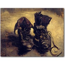 Cakatablo  Ahşap Tablo Vincent Van Gogh Bir Çift Ayakkabı Eseri