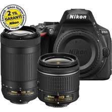 Nikon D5600 18-55 mm Vr + 70-300 mm Vr Dslr Fotoğraf Makinesi (Nikon Türkiye Garantili)