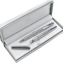 Steelpen İsme Özel Krom Roller + Tükenmez Kalem Seti