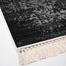 Luxury Home Gümüş Saçaklı Dijital Halı Maggie Antrasi̇t