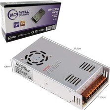 Adaptör Metal Kasa  12V 30A Ac 100-240V 50-60HZ Metal Kasa Fanlı Adaptör Wellpower WP-1230M