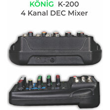 König K-200 Mikser+Ses Kartı 4kanal-Usb