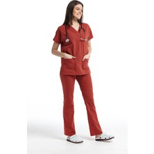 Çatı Medikal Ultralycra V Yaka Yarasa Kol Hemşire Doktor Forma Takımı