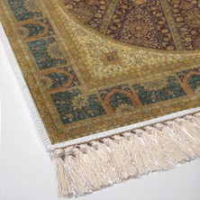 Luxury Home Exclusive Gümüş Saçaklı Dijital Halı Rhonda Bej