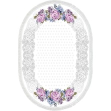 Exclusive Gümüş Saçaklı Dijital Halı Mumtaz Mürdüm