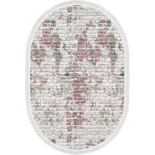 Exclusive Gümüş Saçaklı Dijital Halı Duygu Pudra