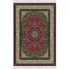 Exclusive Gümüş Saçaklı Dijital Halı Arzu Bordo