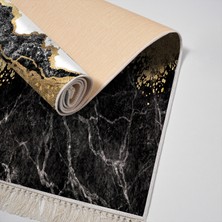 Exclusive Saray Saçaklı Dijital Halı Berna Krem