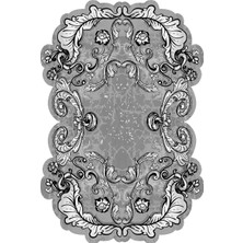 Exclusive Saray Figürlü Dijital Halı Krista Gri