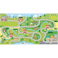 Exclusive Saray Dijital Figürlü Kids Halı Esen Yeşi̇l