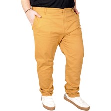 ModeXL Büyük Beden Erkek Pantolon Keten 20850 Taba
