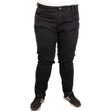 ModeXL Büyük Beden Erkek Pantolon Kot  Classics 20900 Füme