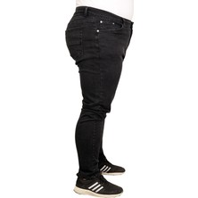 ModeXL Büyük Beden Erkek Pantolon Kot  Classics 20900 Füme