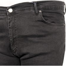 ModeXL Büyük Beden Erkek Pantolon Kot  Classics 20900 Füme