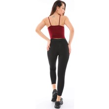 Aurafit Ince Askılı Geniş Yaka Fit Kalıp Ince Ribana Spor Atlet AU1029