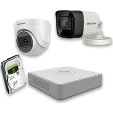 Hıkvısıon - 2 Kameralı 2mp Güvenlik Sistemleri + Full Set