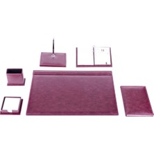 Gülpaş Sümen Takımı Lüx Deri 7 Parça Tekli Kalemli Bordo