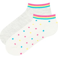 Penti Çok Renkli Kız Çocuk Dotted 2li Patik Çorap