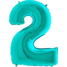 Grabo Rakam Balon Folyo 100 cm Tiffany (Yeşil) 2