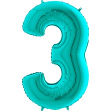 Grabo Rakam Balon Folyo 100 cm Tiffany (Yeşil) 3