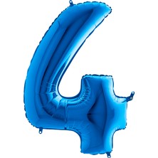 Grabo Rakam Balon Folyo 100 cm Mavi 4