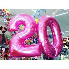 Grabo Rakam Balon Folyo 100 cm Fuşya 0