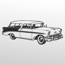 Technopa Folyo Sticker Klasik Araba 103 20 cm Uzunluk Dekoratif Sticker